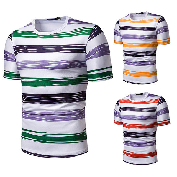 Alkalmi férfi csíkos póló több színben