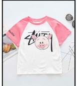 Παιδικό μοντέρνο μπλουζάκι για κορίτσια σε δύο χρώματα με εφαρμογή