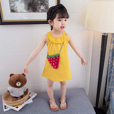 Alkalmi gyerekruha lányoknak piros, zöld és sárga színben