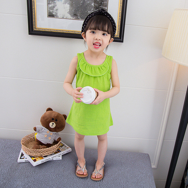 Alkalmi gyerekruha lányoknak piros, zöld és sárga színben