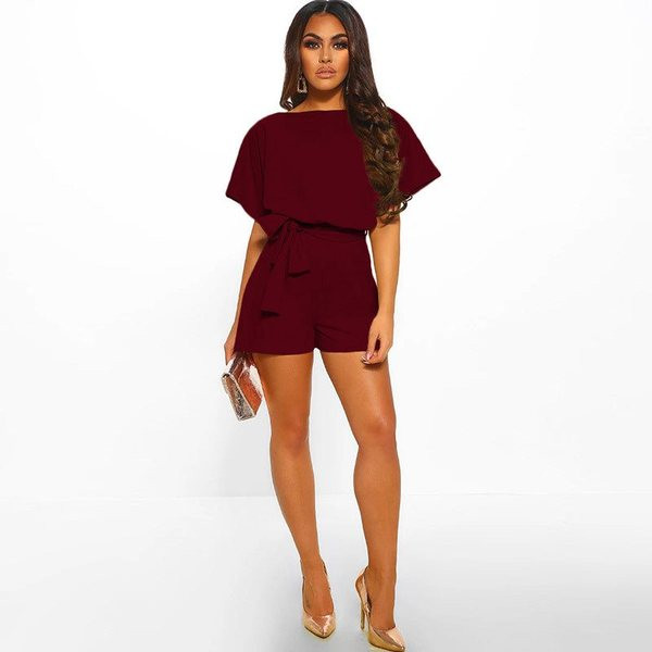 Modern női rövid overall több színben övvel