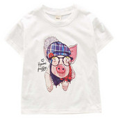 Gyermek póló három színben, rátéttel - lányoknak