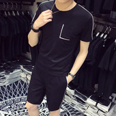 Napi férfi garnitúra két darab rövidnadrág + póló két színben