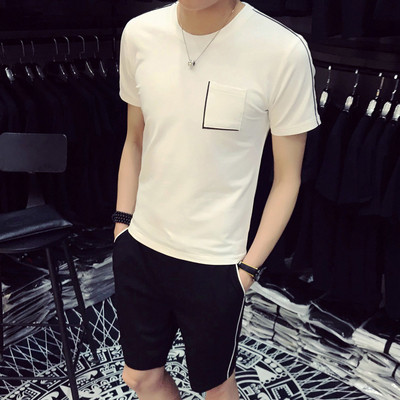 Napi férfi garnitúra két darab rövidnadrág + póló két színben