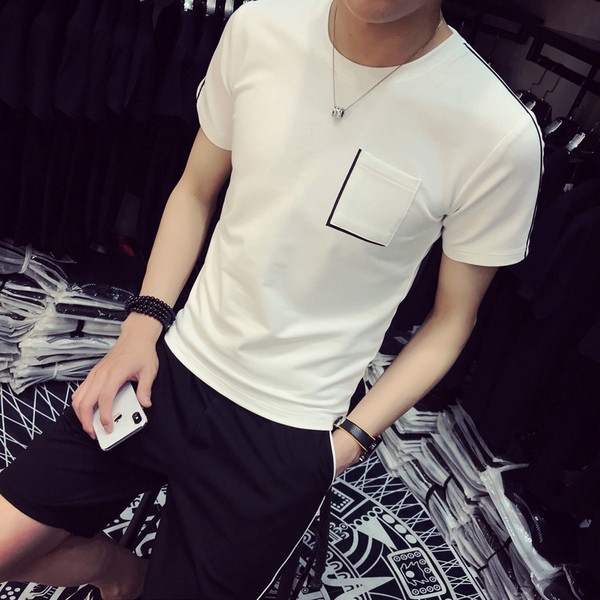 Napi férfi garnitúra két darab rövidnadrág + póló két színben