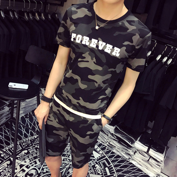 Ежедневен мъжки комплект камуфлаж от две части 