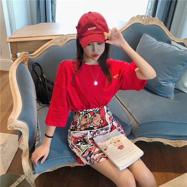 Stílusos női színes szoknya magas derékkal több színben