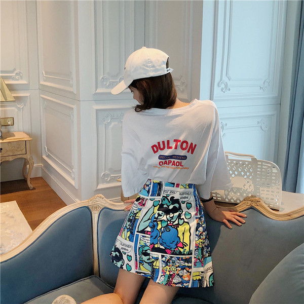 Stílusos női színes szoknya magas derékkal több színben