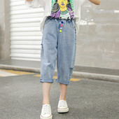 Blugi moderni pentru copii cu nasturi pentru fete