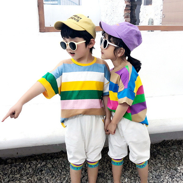 Csíkos gyerekkészlet fiúknak két színben