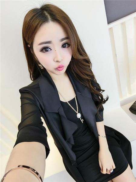 Stílusos női tavaszi kabát három színben