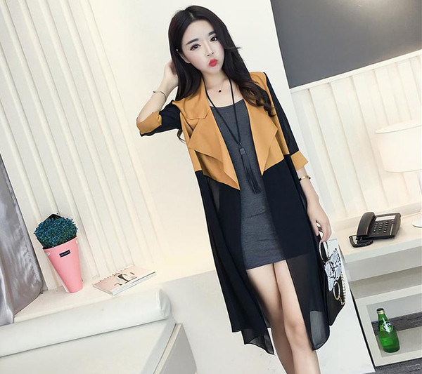 Stílusos női tavaszi kabát három színben