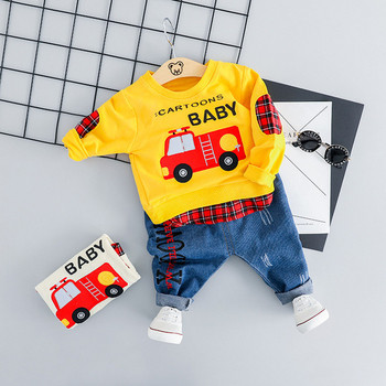 Παιδικό σετ από δύο κομμάτια τζιν και μπλούζα για αγόρια
