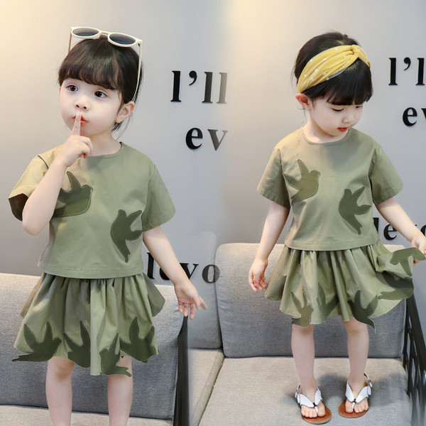 Gyerekkészlet lányoknak zöld színben