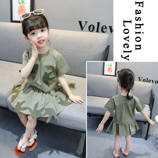 Gyerekkészlet lányoknak zöld színben