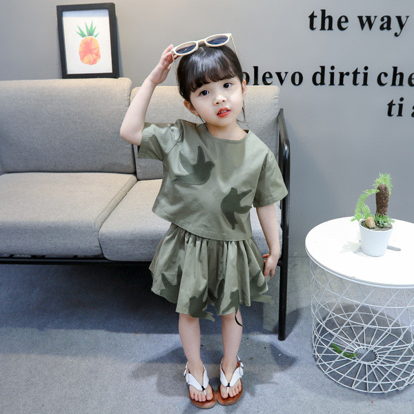 Gyerekkészlet lányoknak zöld színben