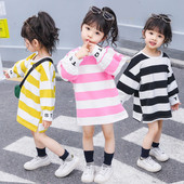 Csíkos gyerekruha lányoknak három színben