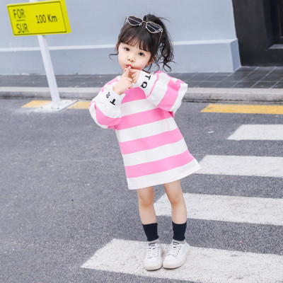 Csíkos gyerekruha lányoknak három színben