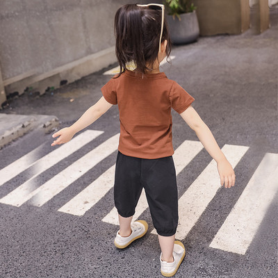 Modern gyerekkészlet lányoknak fehér és barna színben