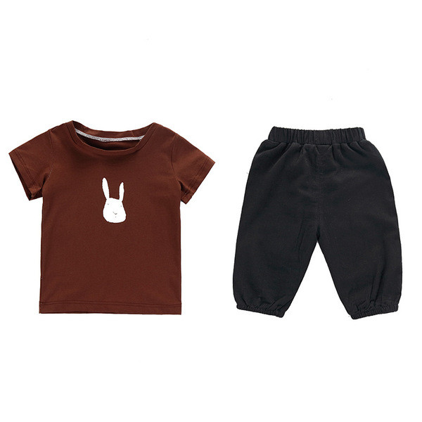 Modern gyerekkészlet lányoknak fehér és barna színben