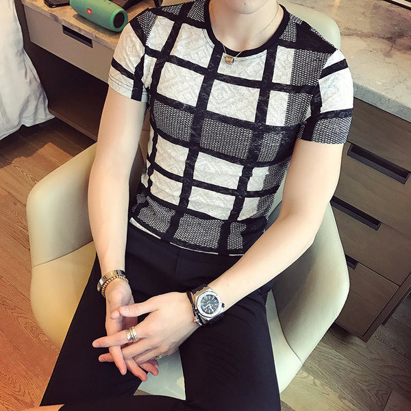 Stílusos férfi póló fekete színben