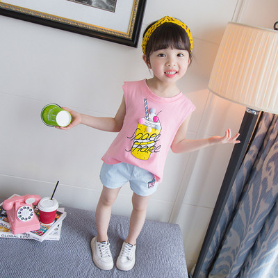 Modern gyerek szett lányoknak kétrészes felső és nadrág