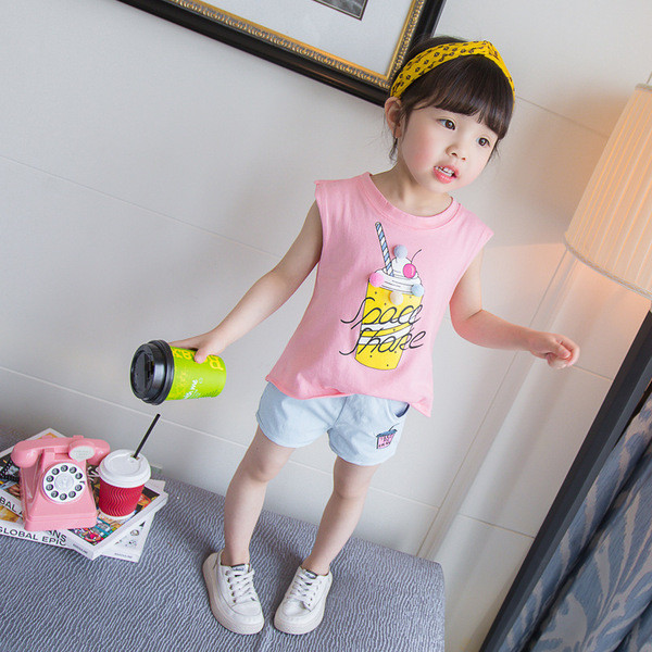 Modern gyerek szett lányoknak kétrészes felső és nadrág