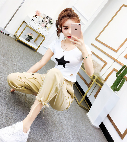 Modern női póló és nadrág szett három színben