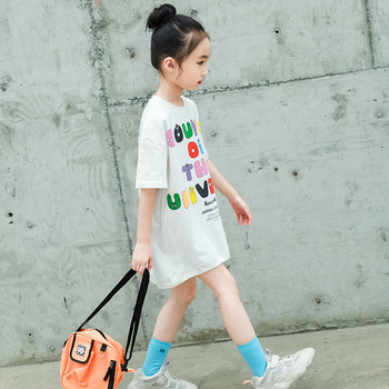 Παιδικό μοντέρνο λευκό μπλουζάκι για κορίτσια