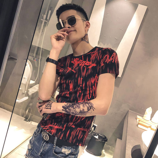 Alkalmi férfi póló fekete, fehér és piros színben