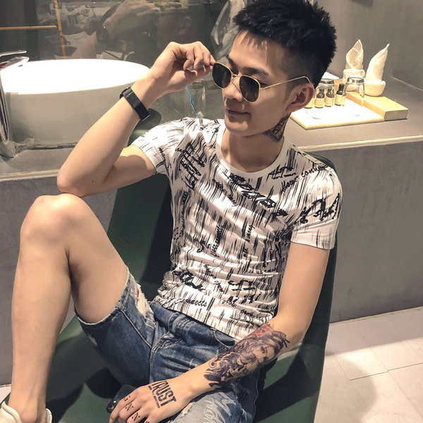 Alkalmi férfi póló fekete, fehér és piros színben