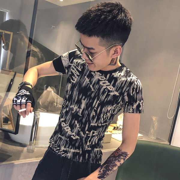 Alkalmi férfi póló fekete, fehér és piros színben