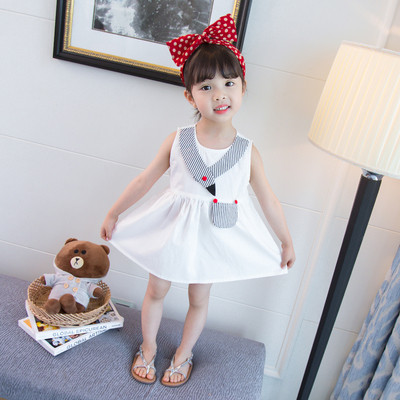 Παιδικό φόρεμα της μόδας σε τρία χρώματα με λαιμόκοψη