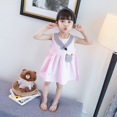 Παιδικό φόρεμα της μόδας σε τρία χρώματα με λαιμόκοψη