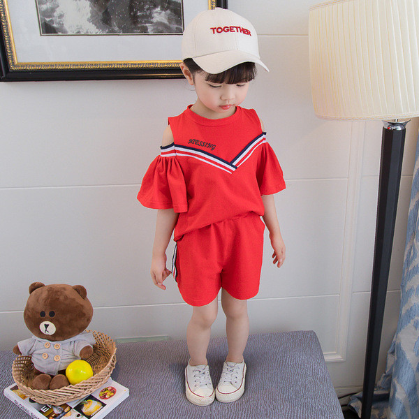 Piros napi gyerekszett csupasz vállú lányoknak