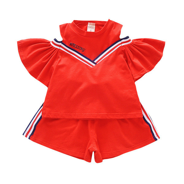 Piros napi gyerekszett csupasz vállú lányoknak