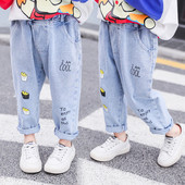 Modern, kék színű gyerekfarmer lányoknak