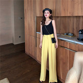 Stílusos női nadrág széles modell magas derékkal, három színben