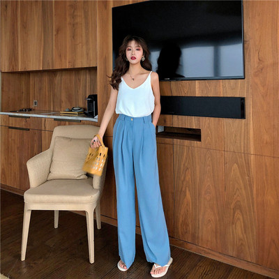 Stílusos női nadrág széles modell magas derékkal, három színben