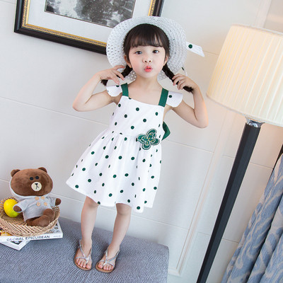 Stílusos gyerekruha két színben szalaggal és 3D elemmel