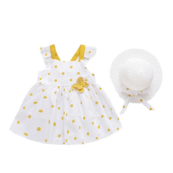 Stílusos gyerekruha két színben szalaggal és 3D elemmel