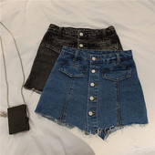 Μοντέρνα γυναικεία φούστα - παντελόνι με ψηλή μέση σε δύο χρώματα