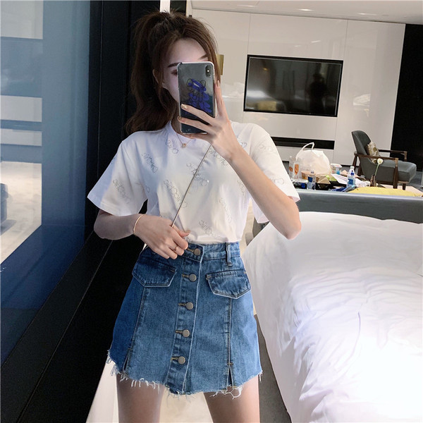 Μοντέρνα γυναικεία φούστα - παντελόνι με ψηλή μέση σε δύο χρώματα