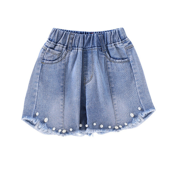 Παιδικά σορτάκια τζιν με διακοσμιτικέσ πέρλες