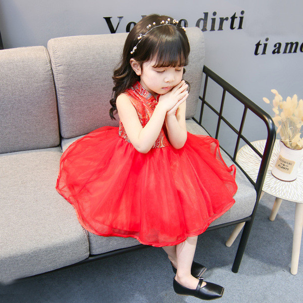 Modern gyerekruha lányoknak piros színben