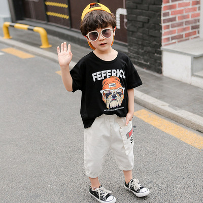 Sportos gyerek szett fiúknak fehér és fekete színben