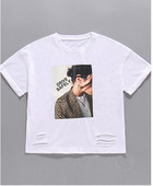 Fekete-fehér modern gyerekpóló lányoknak