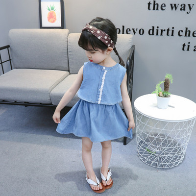 Παιδικό φόρεμα για τα κορίτσια σε μπλε χρώμα