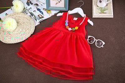Νεο μοντέλο παιδικό φόρεμα για κορίτσια με κόκκινο χρώμα