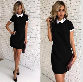 Stílusos női ruha rövid ujjú széles modell több színben